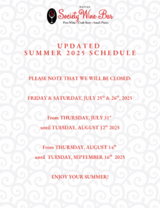 Summer 2025 schedule updated 082725