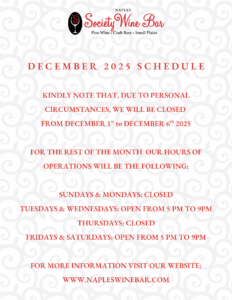 December 2025 schedule